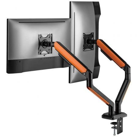 Aisens Soporte de Mesa Gaming RGB Doble Brazo para Monitor 17-32 pulgadas